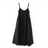 Linen Midi Dress Black L