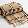 Check Cashmere Scarf Beige One Size